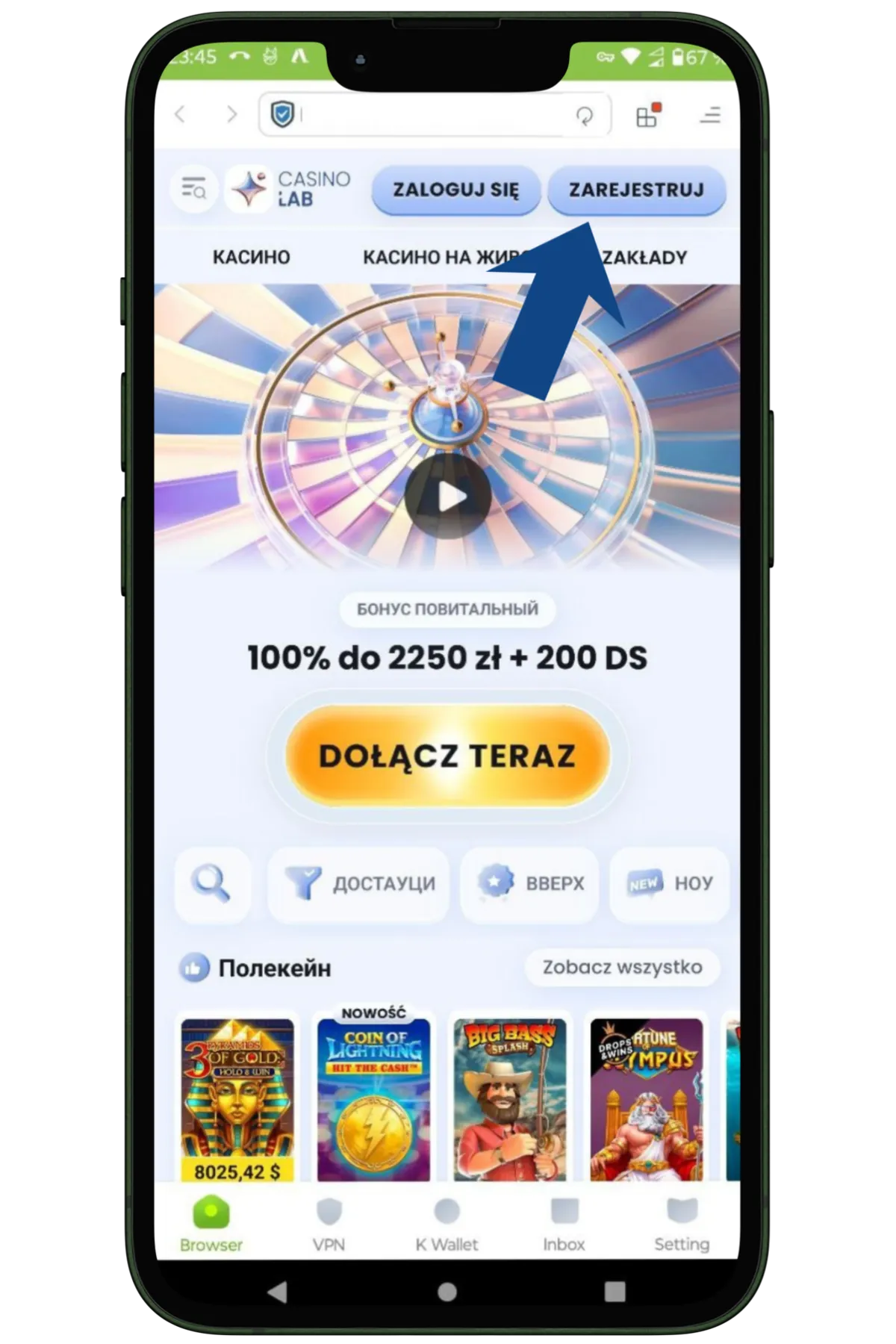 Utwórz konto kasyno iphone i wybierz bonus