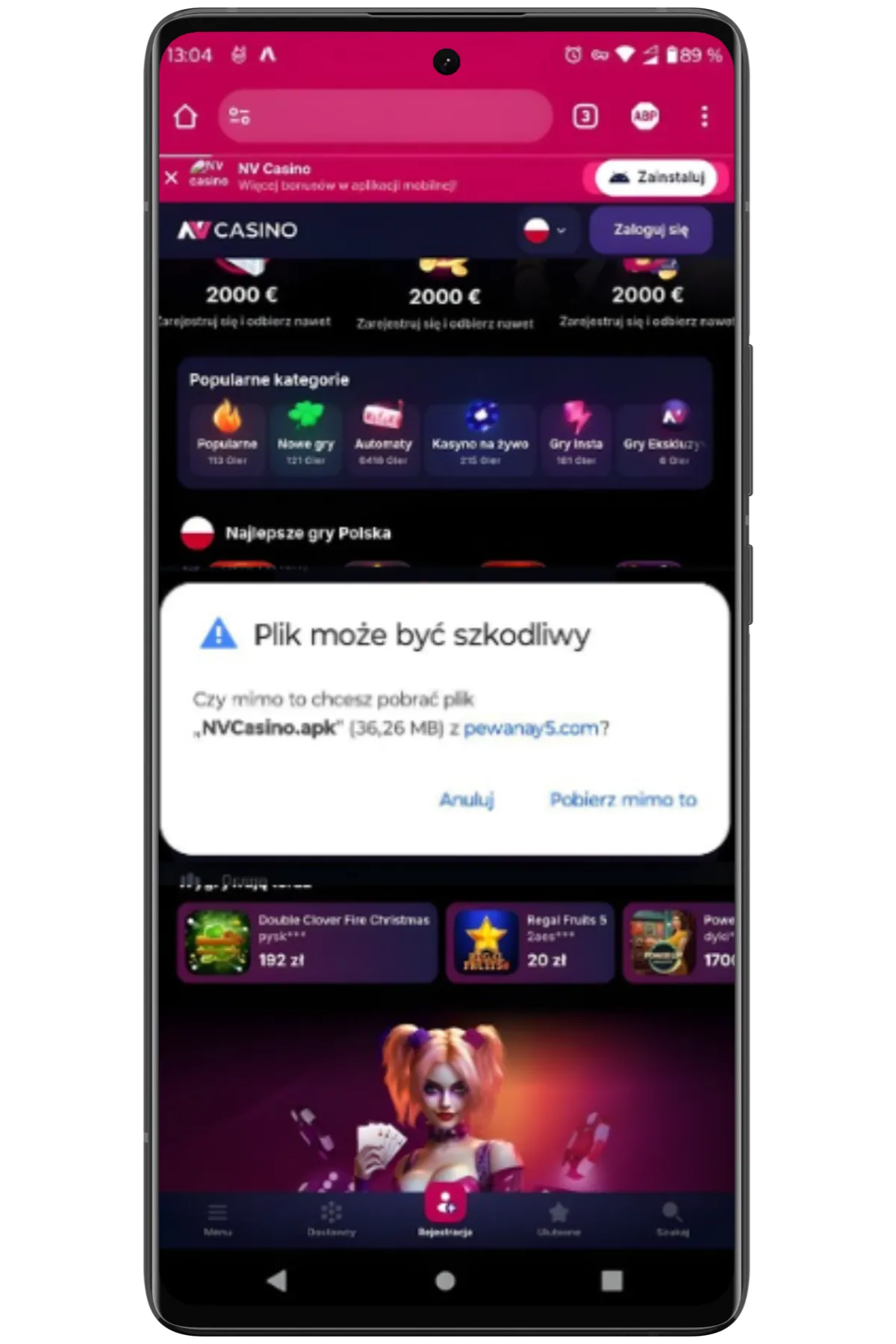 nvcasino apk download Android
