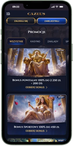 Cazeus app panel promocji i kodów bonusowych