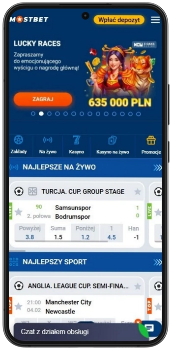 Przejdź na oficjalną stronę Mostbet Casino