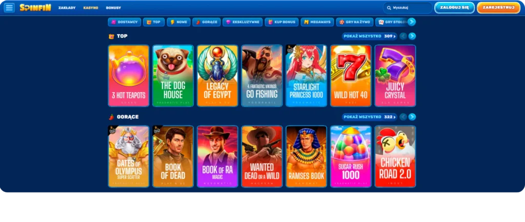 O SpinfiN Casino app