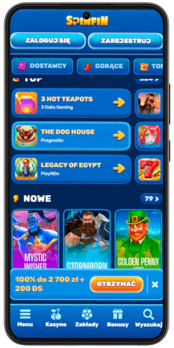 Spinfin Main games page