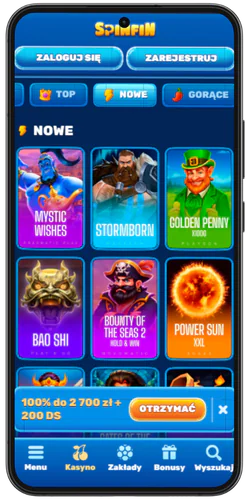 Spinfin New games